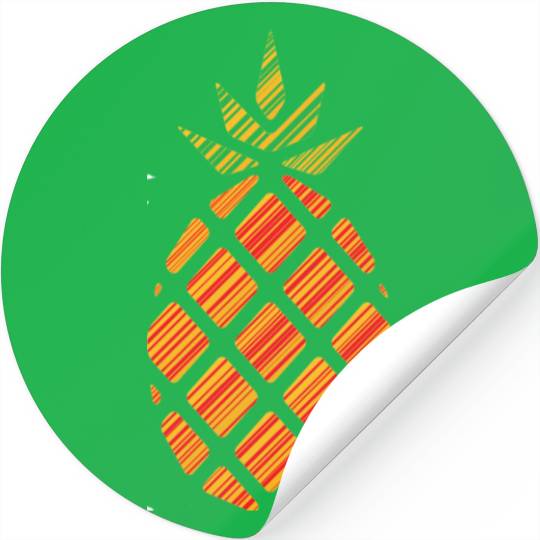 pineapple striped Stickers