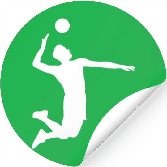 Men Volleyball Spike Shadow Stickers Gift Ideas
