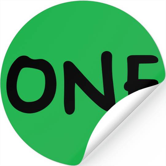 one 1 I Birthday Anniversary Number Gift Stickers