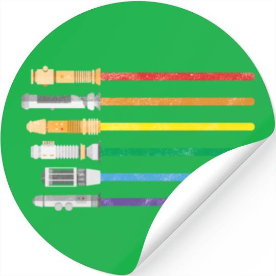 Lightsaber Rainbow Gay Pride Lesbian LGBT Stickers
