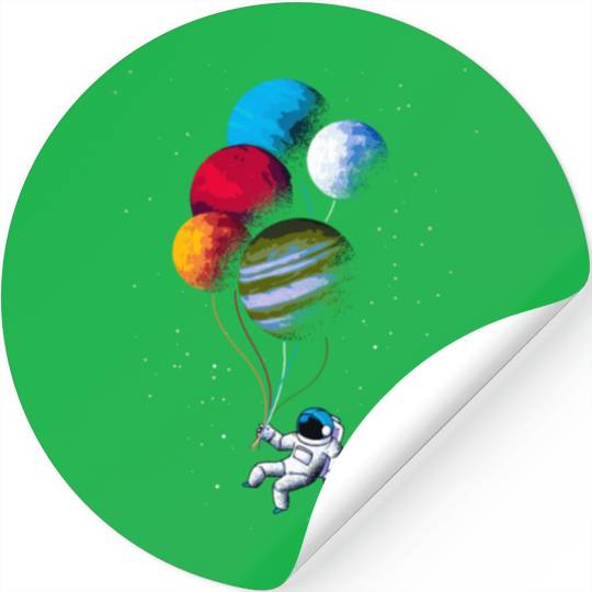 Astronaut balloons Stickers