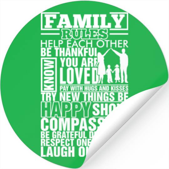 Family Rules Stickers