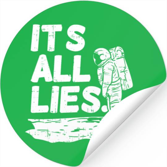 Moon Landing Conspiracy Theory Illuminati Gift Stickers