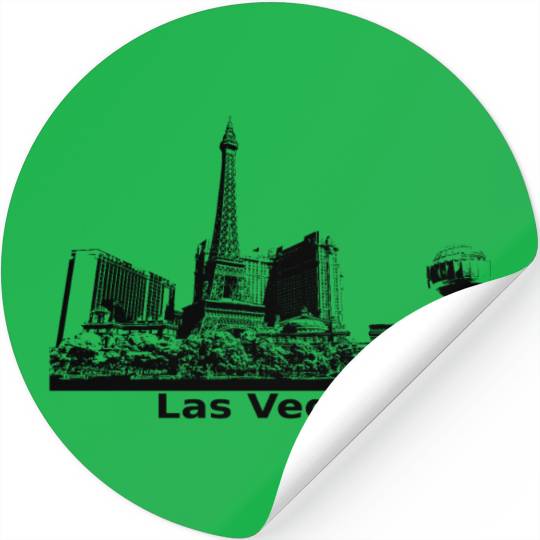 Las Vegas panoramic view in black Stickers