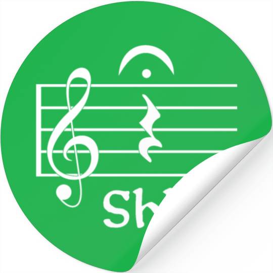 Naughty Music Shhh Stickers