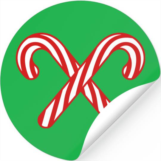 2 candy cane cross x delicious candy sugar sweet h Stickers