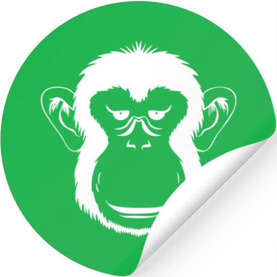 Bored Monkey Face Stickers