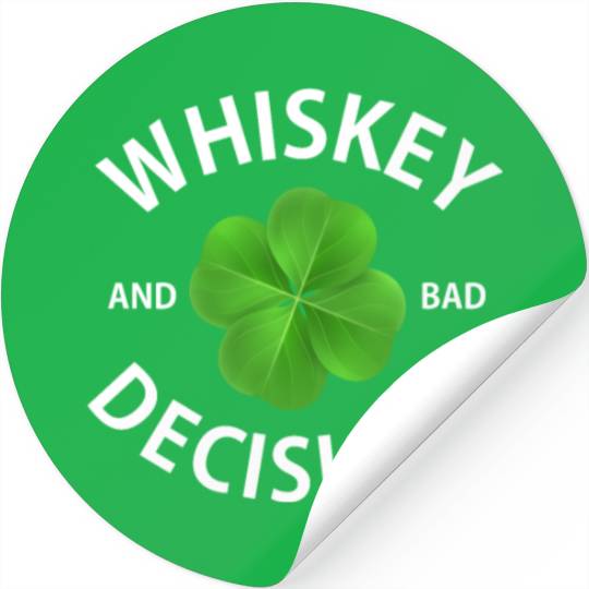 Green Irish Shamrock Stickers St Patricks Day