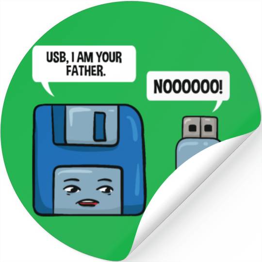 Floppy Disc USB Data Nerd Computer Science Gift Stickers