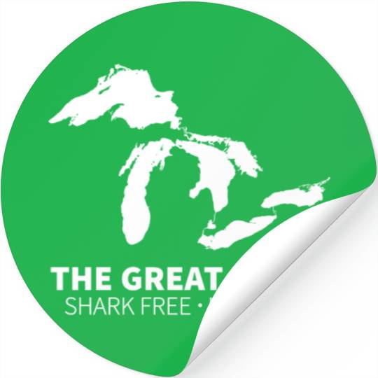 Great Lakes Shark Free Unsalted Stickers