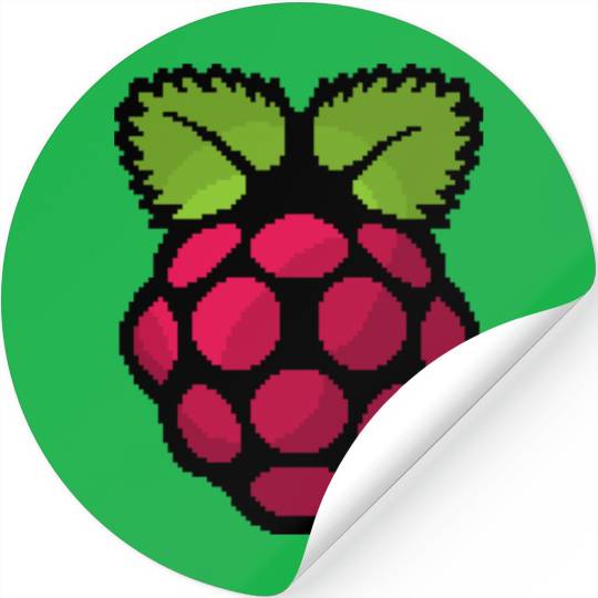 Raspberry Pi Pixel Logo Stickers