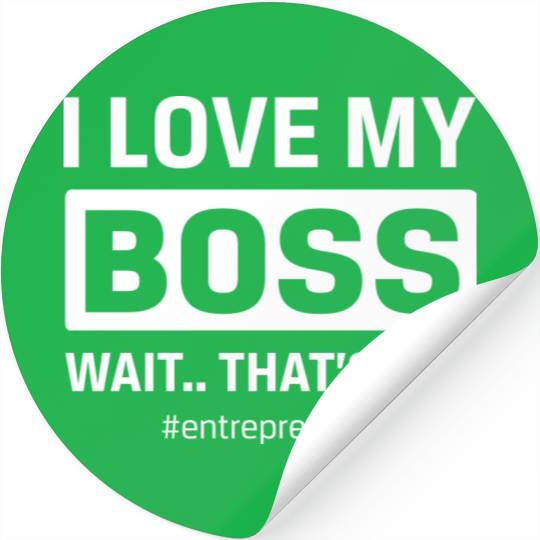 I Love My Boss Stickers