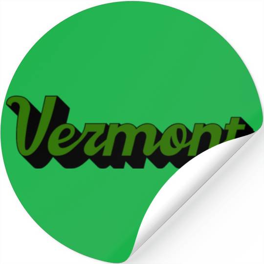 Green Vermont Stickers