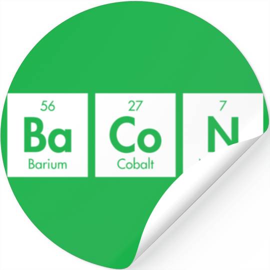 The Elements Of Bacon Stickers