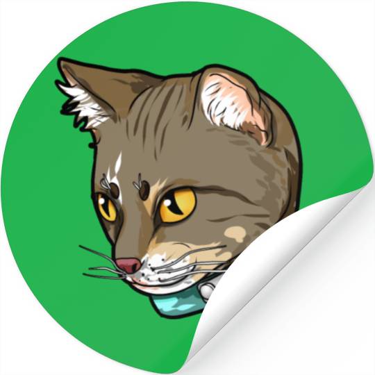 Brazilian Shorthair Cat Face Love Sweet cool funny Stickers