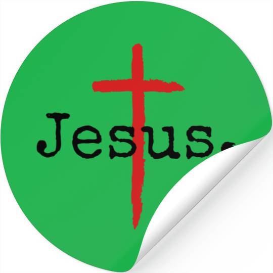 Jesus Christian Cross Design, Christian Stickers