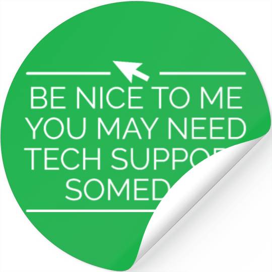 Tech support work labour information technology Stickers