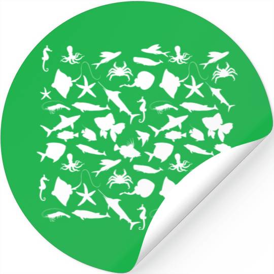 Fishes sea animals pattern Stickers