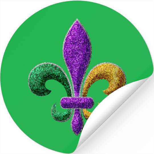 Mardi Gras New Orleans SaintsFleur De Lis Bling Stickers