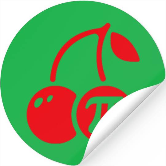 Cherry Pi Day Stickers Funny Math Nerd Pie Teacher