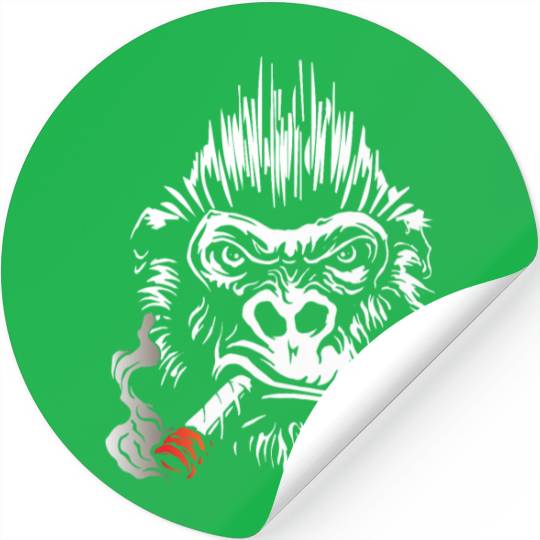 Gorilla smokes cigar, Big Boss Stickers gift