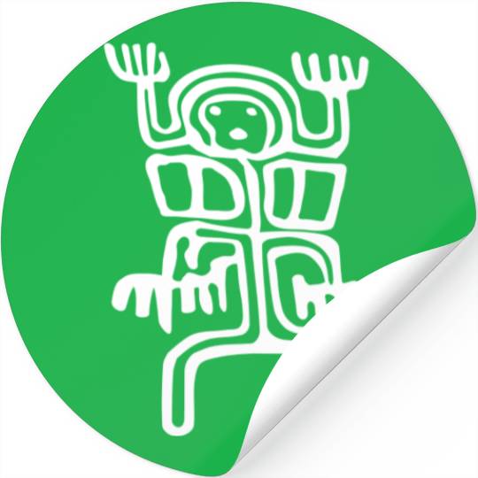 Mexican Person Ancient Tribal Art Tribe Floral Stickers