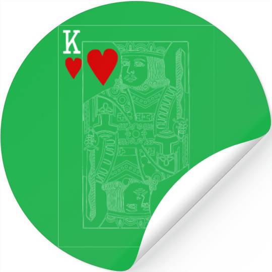 KING OF HEARTS PLAYING CARD Stickers