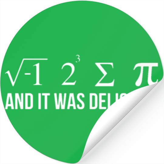 and it was delicious math Stickers