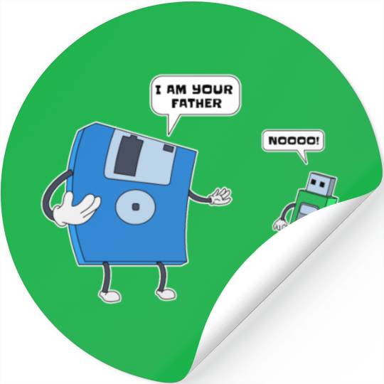 Computer Engineering Father & Son Floppy Disk Gift Stickers