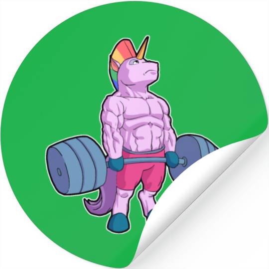 Deadlift Unicorn Gym Wear Funny Gym Stickers