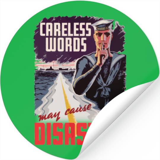 Careless Words WW2 Canadian Navy Stickers