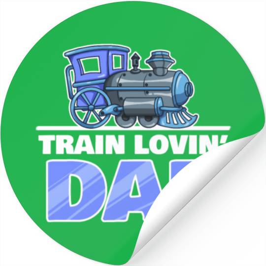 Railroad Train Lovers Dad Father's Day Gift Stickers