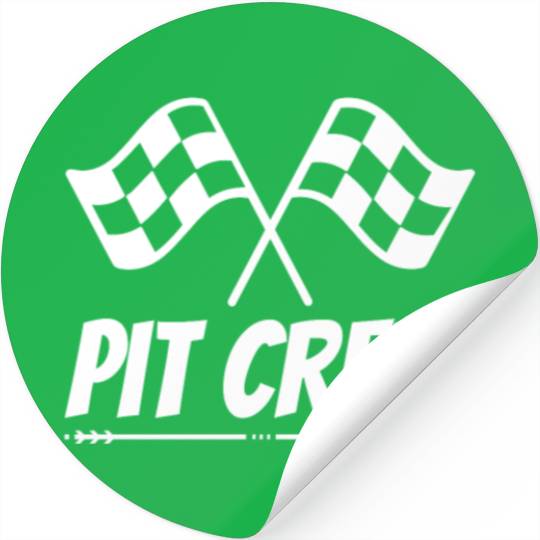 Pit Crew Funny Racing Design for Hotrod Track Stickers