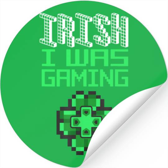 Video Game Gaming St Patricks Day Gamer Stickers