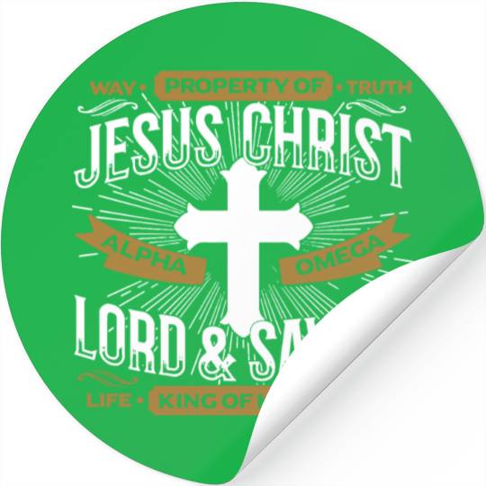way property of truth jesus christ alpha omega lor Stickers