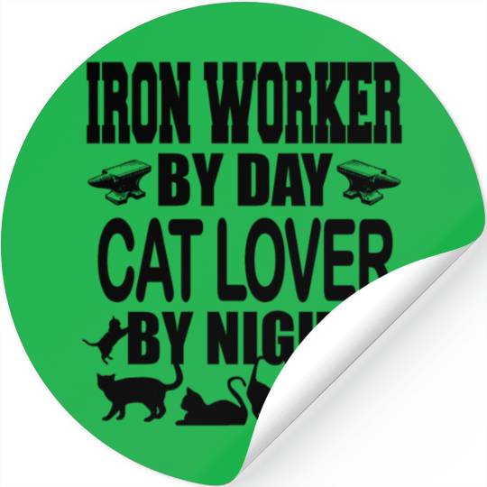 Iron Worker Cats t Funky Jokes Stickers
