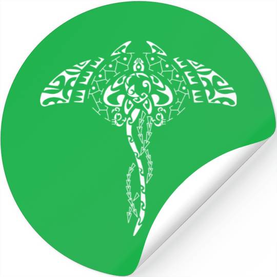 Maori Tattoo Rays Wisdom white Stickers