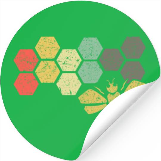 Retro Bee Honeycomb Vintage Beekeeper Gift Stickers