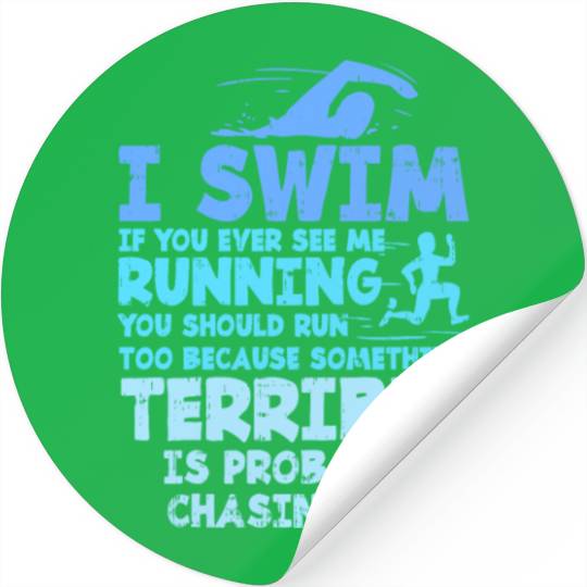 Swimming Saying Stickers