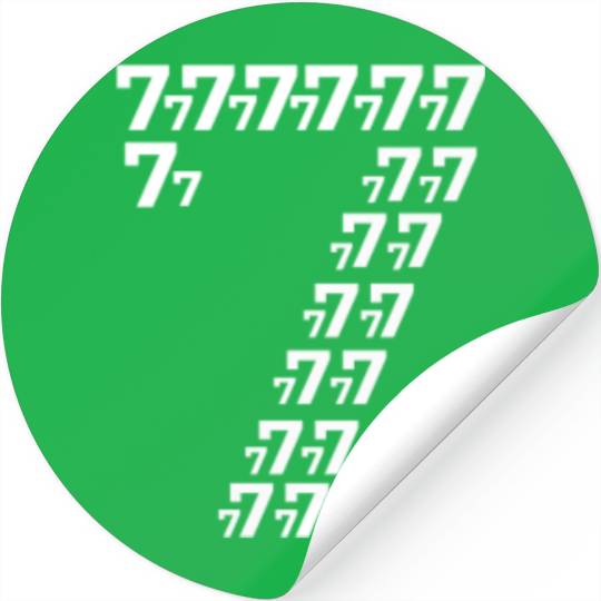 Seven Number 7 Birthday Gift Anniversary Number Stickers
