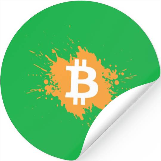 Bitcoin Crypto Cryptocurrency Splash Stickers