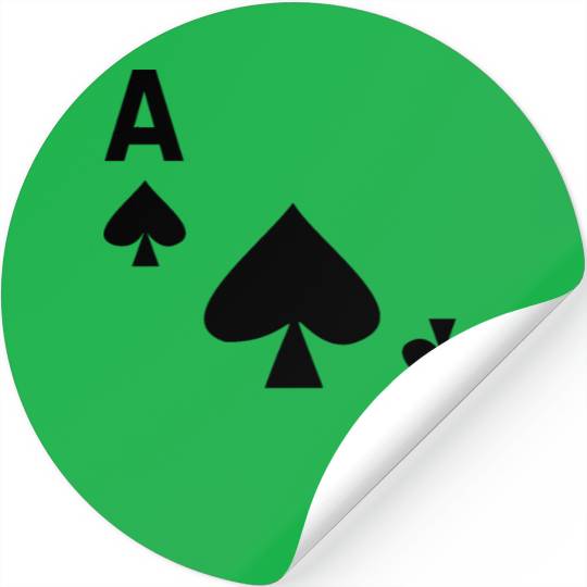 Card game Ace of spades Stickers
