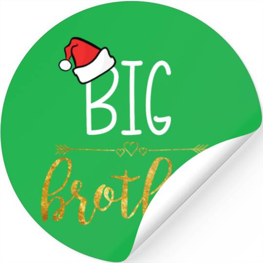 Christmas Big Brother Baby Announcement design Stickers
