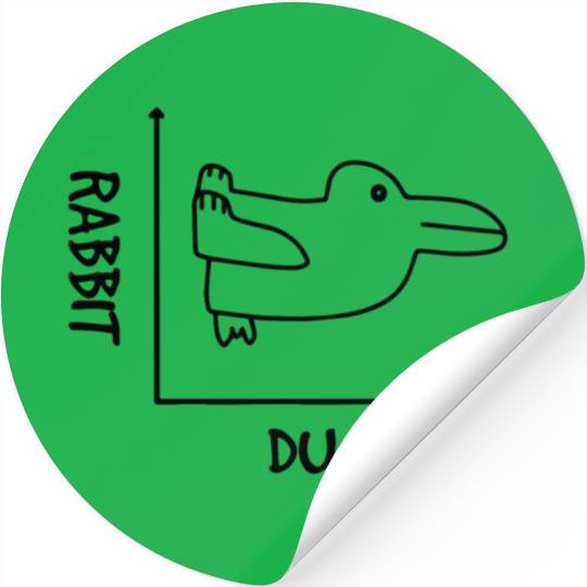 Graph duck rabbit math quote school gift Stickers
