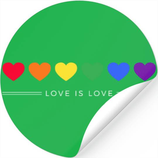 Rainbow, LGBT, Gay Pride, Love Wins, Love is Love Stickers
