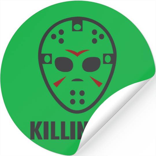 Killin It Friday 13TH Halloween Jason Mask Stickers