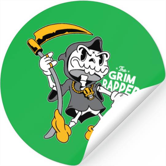 The grim reaper Stickers funny the grim rapper