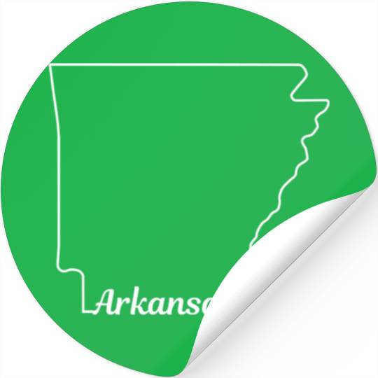 Arkansas State Pride USA Map Stickers