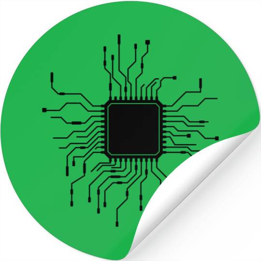 processor geek design cool cpu wires wire cabling Stickers