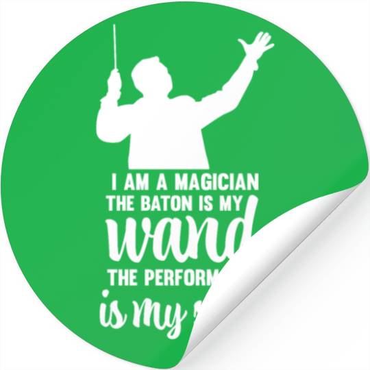 Orchestra Conductor Baton Musical Director Maestro Stickers